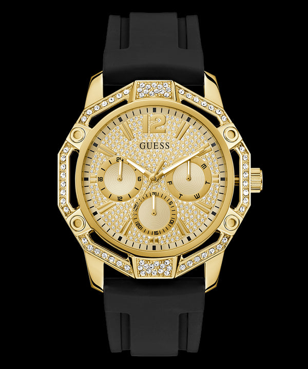 Guess GW0954G2 “Regal” Men’s Multi-Function Watch — Gold / Black, 46 mm