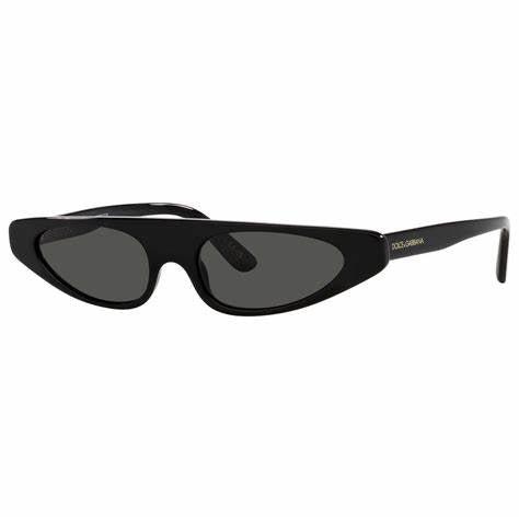 Dolce & Gabbana DG4442 501/87 Gafas de Sol Mujer - Montura Negra, Lentes Gris Oscuro