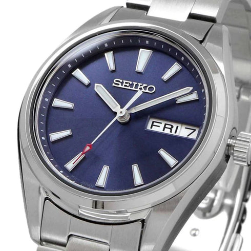SEIKOSeiko SUR353P1 Women's Quartz Watch - Blue Dial, Stainless Steel BraceletWATCHESEcecile