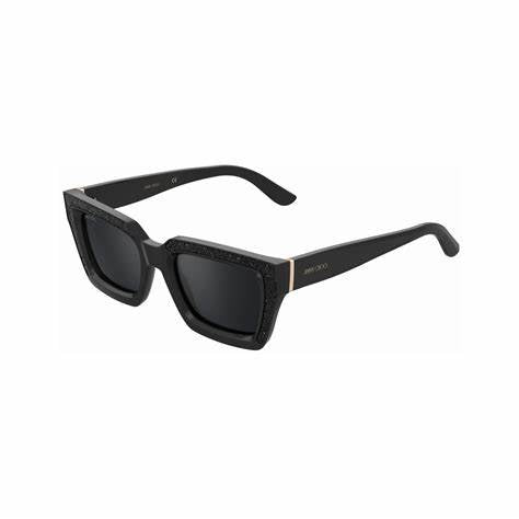 Jimmy Choo MEGS/S 807/T4 Damensonnenbrille - 51mm, Schwarzer Rahmen mit grauen Verlaufsgläsern