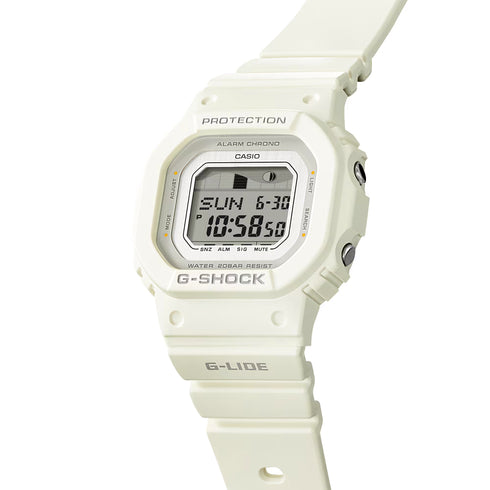 CASIO & VINTAGECasio G - Shock GLX - S5600 - 7BER Unisex Digital Watch - White Resin Band, Tide & Moon DataWATCHESEcecile