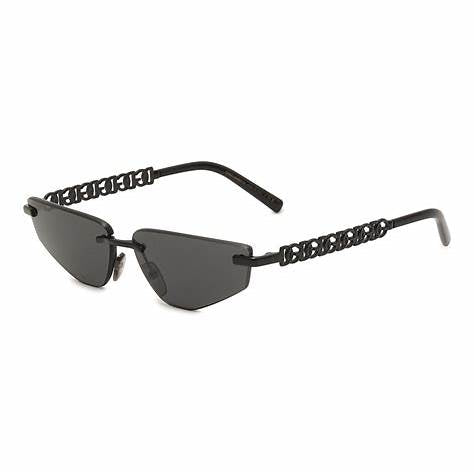 Dolce & Gabbana DG2301 01/87 Gafas de Sol Mujer - Montura Negro, Lentes Gris Oscuro