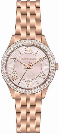 MICHAEL KORSMichael Kors MK4845 Women's Mini Harlowe Rose Gold - Tone Watch with Pavé Crystal BezelWATCHESEcecile