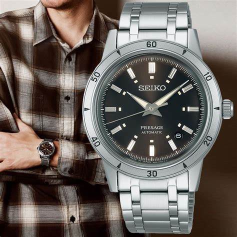 SEIKOSeiko Presage SRPL09J1 Automatic Men's Watch - Brown Dial, Stainless Steel BraceletWATCHESEcecile