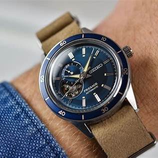 Seiko Presage SSA453J1 Reloj Automático Open Heart para Hombre - 40.8mm Acero Inoxidable, Esfera Azul