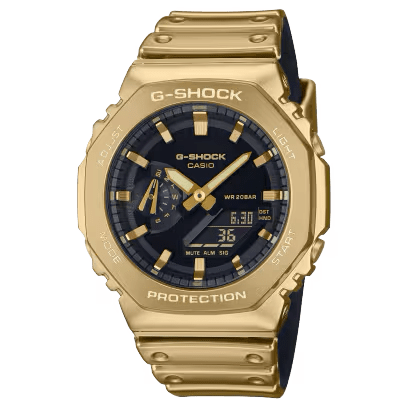 CASIO G - SHOCKCasio G - Shock GM - 2100YMG - 9AER Men's Watch – 44.4mm Gold Stainless Steel Bezel, Octagonal Case, Analog - Digital Display, Tough Silicone Strap, 200M Water ResistanceWATCHESEcecile