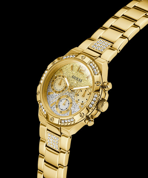 Guess GW0950L2 “Harlow” Women’s Multi-Function Watch – Gold Tone, 38 mm