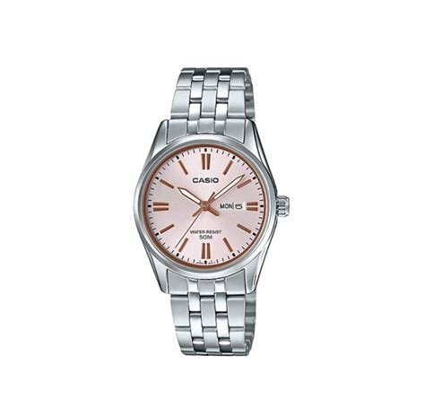CASIO & VINTAGECasio LTP - 1335D - 4AVDF Women's Analog Watch - Silver Stainless Steel Band, Pink DialWATCHESEcecile