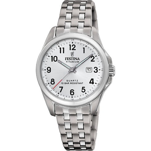 Festina F20697/1 Women’s Titanium Date Watch – Silver Dial, Ø 31 mm
