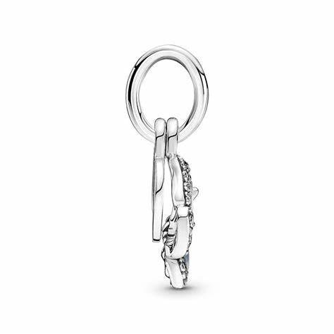 PANDORAPandora 790757C01 Blue Butterfly & Quote Double Dangle Charm - Sterling Silver with Blue Enamel and Cubic ZirconiaBIJOUXEcecile