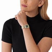 MICHAEL KORSMichael Kors MK4742 Women's Petite Emery Gold - Tone Watch with Green DiaWATCHESEcecile