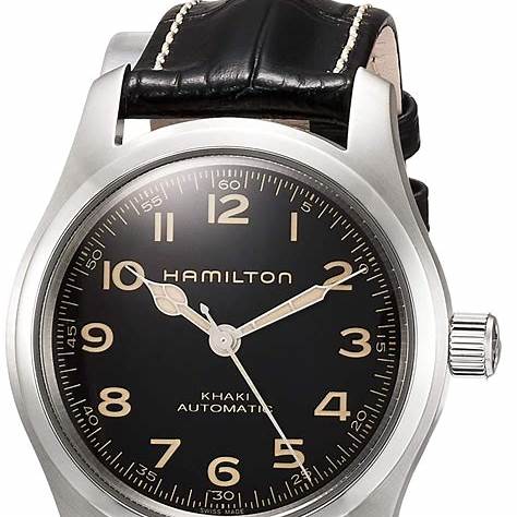 Hamilton Khaki Field Murph Auto H70605731 - 42mm Stainless Steel, Black Dial, Leather Strap