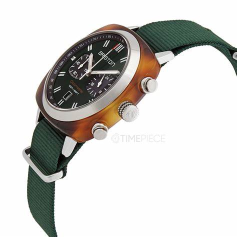 BRISTONBriston Clubmaster Sport Chronograph 42mm British Green Dial Watch 17142 - SA - TS - 10 - NBGWATCHESEcecile