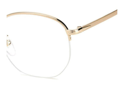 DAVID BECKHAMDavid Beckham DB 1087 3CE Eyeglasses – Gold Striped Brown, Oval Semi - Rimless, 50mmEYEWEAREcecile