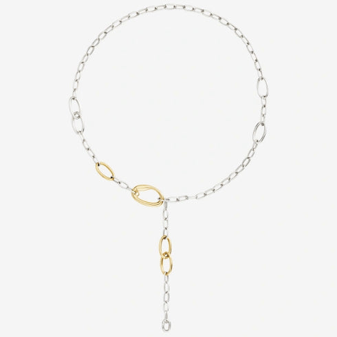 DODODoDo Essentials DCC5005ESSEN00YAG50 Necklace - Sterling Silver & 18K Gold Plated, 50cmJEWELRYEcecile