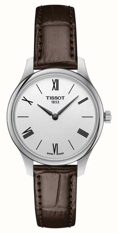 TISSOTTissot Tradition 5.5 Lady T0632091603800 - 31mm Silver Dial, Brown Leather StrapWATCHESEcecile