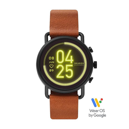 SKAGEN DENMARKSkagen Denmark Falster 3 SKT5201 Smartwatch – 42mm, Brown Leather Strap, Wear OSWATCHESEcecile