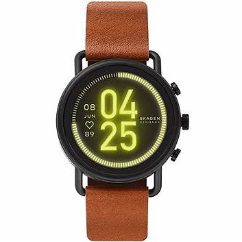 SKAGEN DENMARKSkagen Denmark Falster 3 SKT5201 Smartwatch – 42mm, Brown Leather Strap, Wear OSWATCHESEcecile