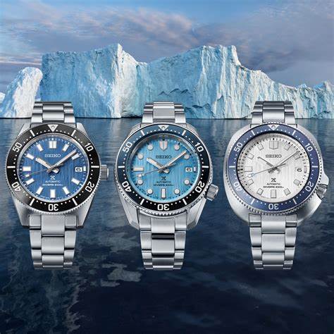 Seiko Prospex SPB297J1 Reloj de buceo automático para hombre - Edición especial Save the Ocean, esfera azul hielo, brazalete de acero inoxidable