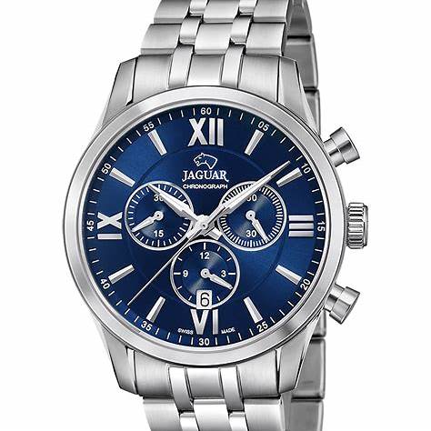 JAGUAR: Jaguar J963/2 Men's Chronograph Watch - Blue Dial, Stainless Steel BraceletWATCHESEcecile