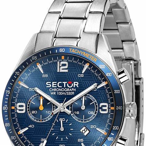 Sector 770 Series R3273616003 Herren-Chronographenuhr - Gehäuse und Armband aus Edelstahl, blaues Zifferblatt
