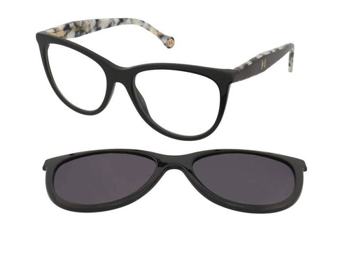 CAROLINA HERRERACarolina Herrera HER 0259/CS Sunglasses with Clip - On - Black Frame, Grey Polarized Lenses, 54mmEYEWEAREcecile