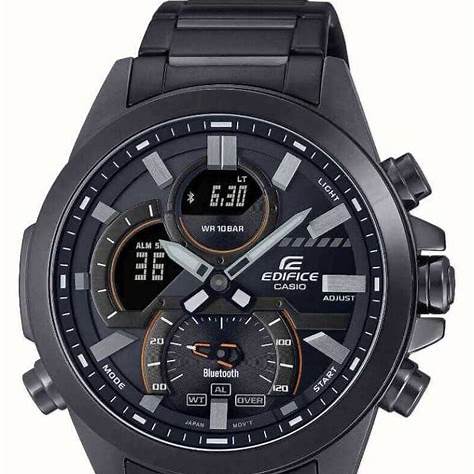 CASIO EDIFICECasio Edifice ECB - 30DC - 1AEF Men's Watch - Black Dial, Black Stainless Steel BandWATCHESEcecile