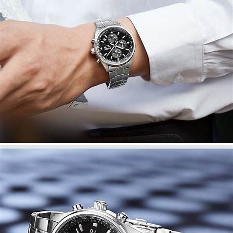 SEIKOSeiko Chronograph SSB379P1 Quartz Men's Watch - Black Dial, Stainless Steel BraceletWATCHESEcecile