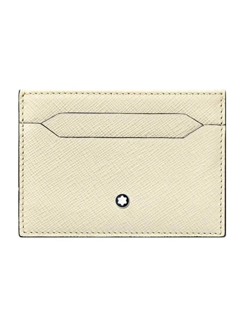 Montblanc Sartorial Porte-cartes 5cc en cuir ivoire 130838