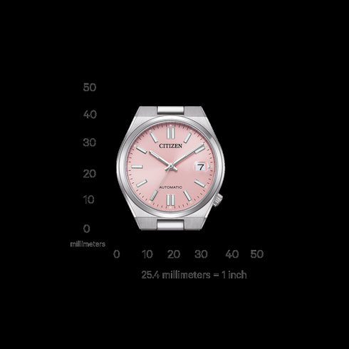 CITIZENCitizen Tsuyosa NJ0200 - 50Z – 37mm Pink Dial Automatic, Stainless Steel Bracelet Oris +12 Chrono24 +12 Chrono24 +12WATCHESEcecile