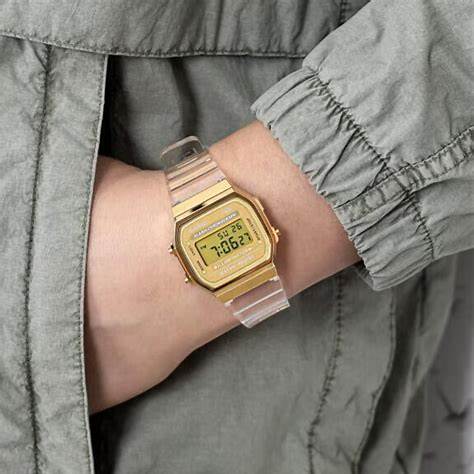 CASIO & VINTAGECasio A168XESG - 9AEF Unisex Digital Watch – Gold - Tone Case, Translucent Band, IlluminatorWATCHESEcecile