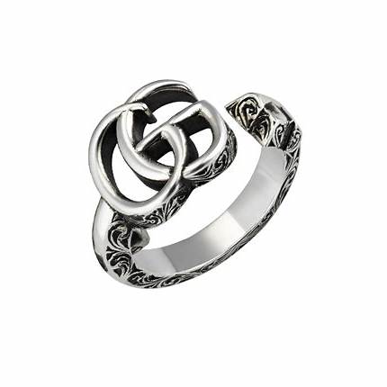 Porte-clés Gucci GG Marmont en argent sterling - Taille 6