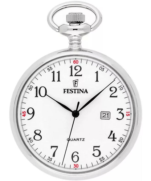 FESTINAFestina F2019/1 Pocket Watch – Silver Stainless Steel, Quartz, 42mmWATCHESEcecile