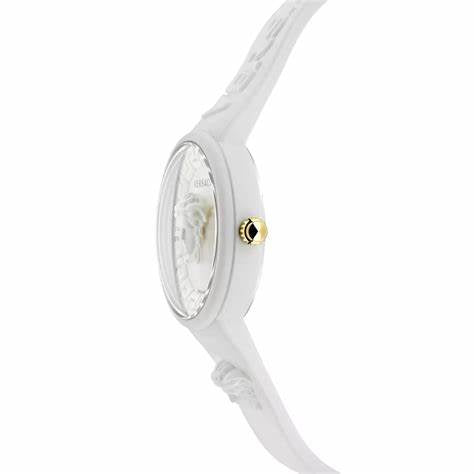 Versace Medusa Pop VE6G00123 Damenuhr - Weißes Silikonarmband, 39mm