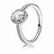 PANDORAPandora 193777C01 Oval Sparkling Halo Ring – Sterling Silver, Size 56BIJOXEcecile