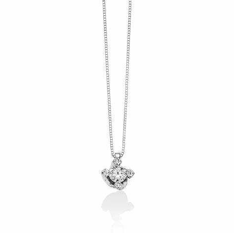 MILUNAMiluna CLD5066 - 042G7 Women's White Gold Necklace with 0.42 ct Diamond PendantJEWELRYEcecile