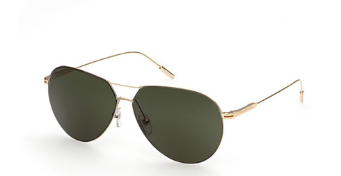 Ermenegildo Zegna EZ0185 30N Gafas de sol de hombre - Montura dorada brillante, cristales verdes