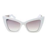 GCDSGCDS GD0026 5321G Women's Cat - Eye Sunglasses - White Frame, Brown LensesEYEWEAREcecile