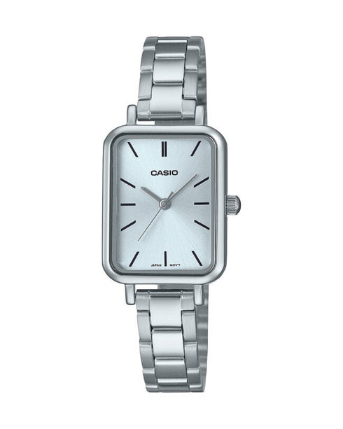 CASIO & VINTAGECasio LTP - V009D - 2EUDF Women's Stainless Steel Watch - Blue Dial, Rectangular CaseWATCHESEcecile