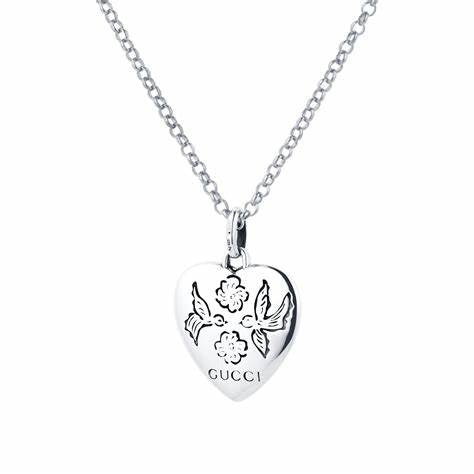 Collier à pendentifs en argent Gucci "Blind For Love" - Modèle YBB45554200100U