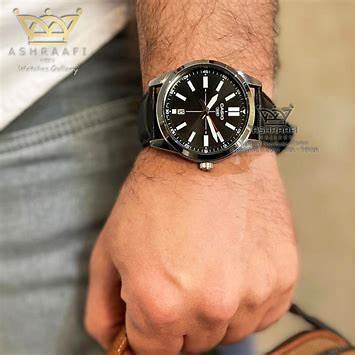 CASIO & VINTAGECasio MTP - VD02L - 1EUDF Men's Black Leather Watch – Black DialWATCHESEcecile
