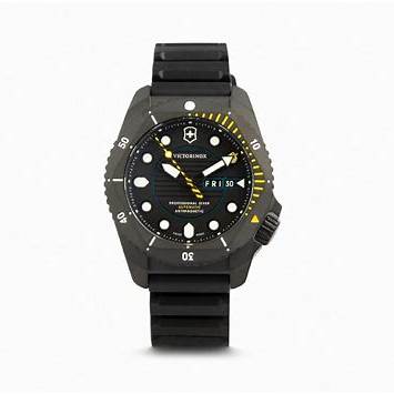 VICTORINOXVictorinox Dive Pro Automatic Men's Watch V241997 – Black Dial, Black Rubber StrapWATCHESEcecile