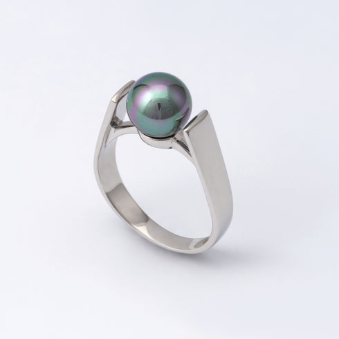 MAJORICAMajorica 00199.03.2.917.700.1 Women's Ring – Rhodium - Plated Silver, 7mm Grey Pearl, Size 17BIJOUXEcecile