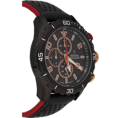 FESTINAFestina F20519/4 Chrono Sport Men's Watch – 45mm Black Dial, Leather Strap, 100MWATCHESEcecile
