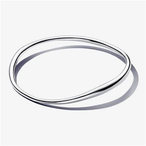PANDORAPandora 593317C00 - 2 Organically Shaped Bangle - Sterling Silver, Size 19 cmBIJOUXEcecile