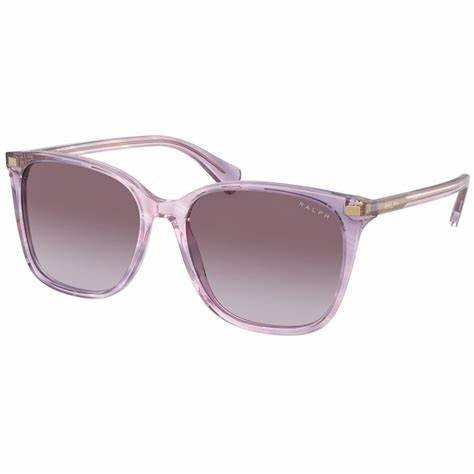 RALPH LAURENRalph by Ralph Lauren RA 5293 Women's Sunglasses – Shiny Striped Purple Frame with Gradient Violet LensesEYEWEAREcecile