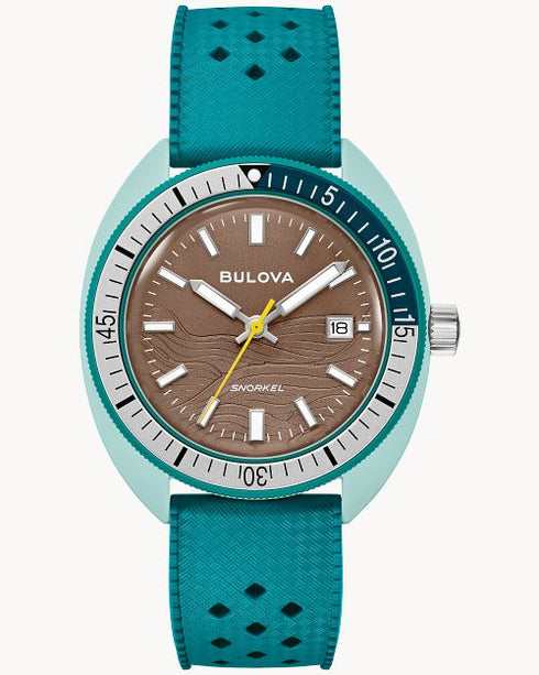 BULOVABulova 98B446 Men's Snorkel Watch – Hybrid Ceramic, Brown Dial, 100m WRWATCHESEcecile
