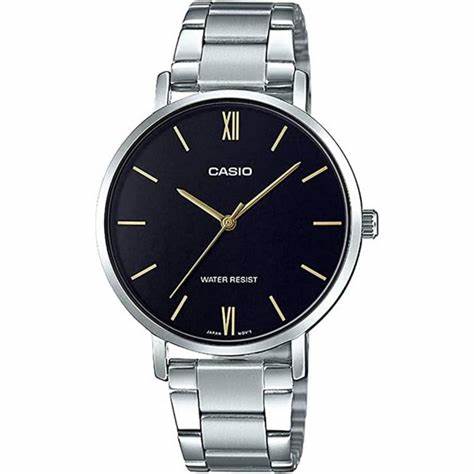 CASIO & VINTAGECasio LTP - VT01D - 1BUDF Women's Stainless Steel Watch – Black DialWATCHESEcecile