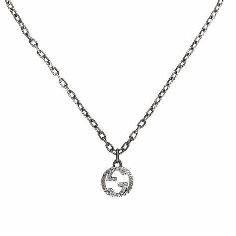Collier à pendentifs en argent Gucci - Modèle YBB455307001