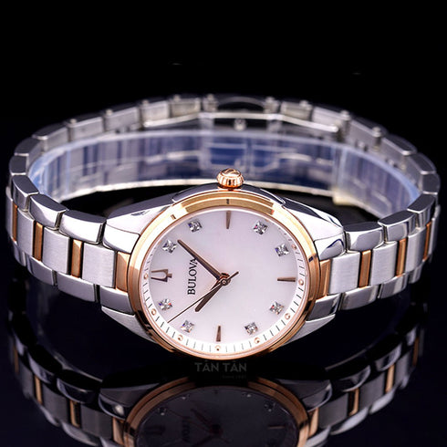 Orologio da donna Bulova Sutton 98P183 - Quadrante madreperla, bracciale in acciaio inossidabile bicolore